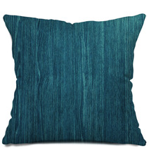 Vintage Blue Wooden Background With Sun Rays Pillows 60527272