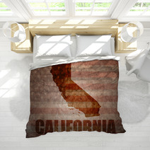 Vintage California Map Bedding 78023358