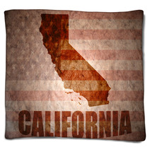 Vintage California Map Blankets 78023358