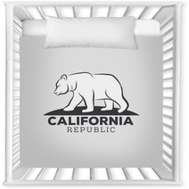 Vintage California Republic Bear With Sunbursts T Shirt Print G Nursery Decor 122453255
