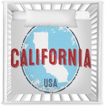 Vintage California Usa State Stamp Nursery Decor 115096072