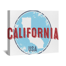 Vintage California Usa State Stamp Wall Art 115096072