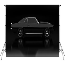 Vintage Car Black Backdrops 60837674