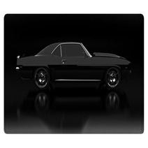 Vintage Car Black Rugs 60837674