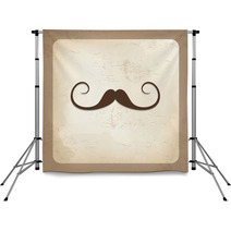Vintage Card With Mustache, Fathers Day Backdrops 52086348
