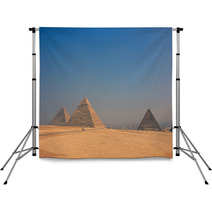 Vintage Color Images Of Giza Pyramids In Egypt three Pyramids Backdrops 60777875