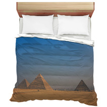 Vintage Color Images Of Giza Pyramids In Egypt three Pyramids Bedding 60777875