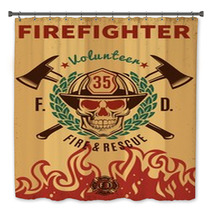 Vintage Firefighter Poster Bath Decor 163153206