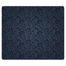 Vintage Floral Pattern On A Gray Background Rugs 48259836