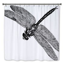 Vintage Graphic Insect Dragonfly Bath Decor 71702955