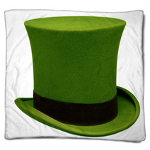 Vintage Green Top Hat Blankets 60283697