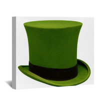 Vintage Green Top Hat Wall Art 60283697