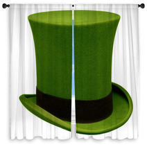 Vintage Green Top Hat Window Curtains 60283697