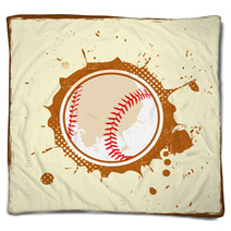 Vintage Grunge Baseball Blankets 51332524