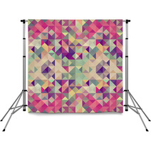 Vintage Hipsters Geometric Pattern. Backdrops 55225620