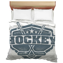Vintage Hockey Crest Bedding 43694662