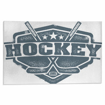 Vintage Hockey Crest Rugs 43694662
