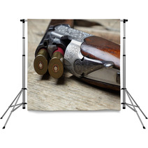 Vintage Hunting Gun With Shells Backdrops 58338700