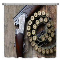 Vintage Hunting Gun With Shells Bath Decor 58337582
