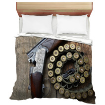 Vintage Hunting Gun With Shells Bedding 58337582