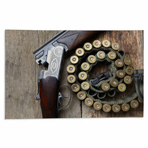 Vintage Hunting Gun With Shells Rugs 58337582