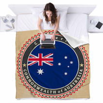 Vintage Label Cards Of Australia Flag Blankets 65127922