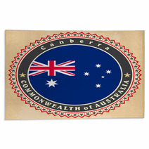 Vintage Label Cards Of Australia Flag Rugs 65127922