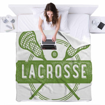 Vintage Lacrosse Sport Design Blankets 52549183