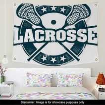 Vintage Lacrosse Stamp Wall Art 43146732