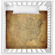 Vintage Map Of United States 1867 Nursery Decor 66848677