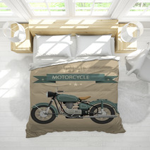 Vintage Motorcycle Bedding 117724470