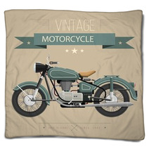 Vintage Motorcycle Blankets 117724470