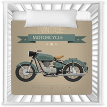 Vintage Motorcycle Nursery Decor 117724470