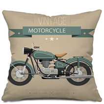 Vintage Motorcycle Pillows 117724470