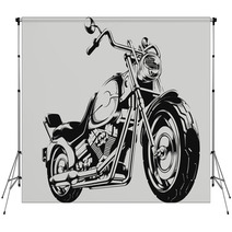 Vintage Motorcycle Vector Silhouette Backdrops 90800890