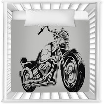 Vintage Motorcycle Vector Silhouette Nursery Decor 90800890
