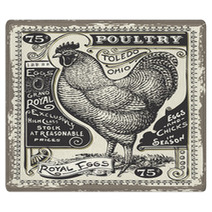 Vintage Poultry And Eggs Advertising Page Rugs 74467023