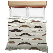 Vintage Seamless Pattern With Mustaches Bedding 52223900