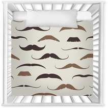 Vintage Seamless Pattern With Mustaches Nursery Decor 52223900