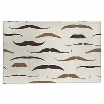 Vintage Seamless Pattern With Mustaches Rugs 52223900