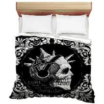 Vintage Skull T Shirt Graphic Design Bedding 99767546