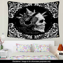 Vintage Skull T Shirt Graphic Design Wall Art 99767546