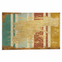 Vintage  Striped Background With Spots Rugs 67612129