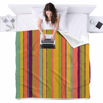 Vintage Striped Seamless Pattern Blankets 56408517