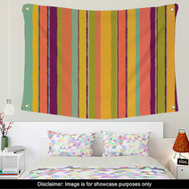 Vintage Striped Seamless Pattern Wall Art 56408517
