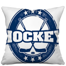 Vintage Style Hockey Stamp Pillows 43694660