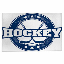Vintage Style Hockey Stamp Rugs 43694660