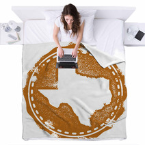 Vintage Style Texas Stamp Blankets 49877434