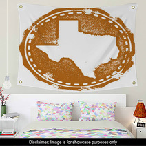 Vintage Style Texas Stamp Wall Art 49877434