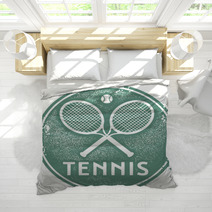 Vintage Tennis Sport Stamp Bedding 51793252